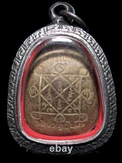 Phra Pidta Kanok-Khang, LP Toh BE2522, Bailan with 2 Takrut, Thai Buddha Amulet