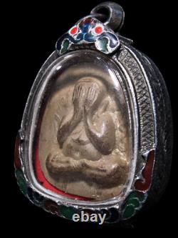 Phra Pidta Kanok-Khang, LP Toh BE2522, Bailan with 2 Takrut, Thai Buddha Amulet