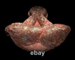 Phra Pidta LP Dam Wat Mai, Thai Herb Talisman Buddha Amulet, with Sacred Mineral