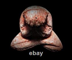 Phra Pidta LP Dam Wat Mai, Thai Herb Talisman Buddha Amulet, with Sacred Mineral