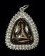 Phra Pidta LP Kaew, 3 Solid Gold takrud, Buddha Thai Amulet 100% Silver Case