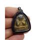 Phra Pidta LP Kaew Kesaro Old Silver Case Pendant Talisman Thai Buddha Amulet