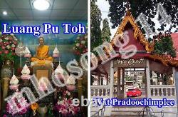 Phra Pidta Lp Toh Silver-takrut Embed Jumbo 2 Thai Buddha Amulet Pendant Rare