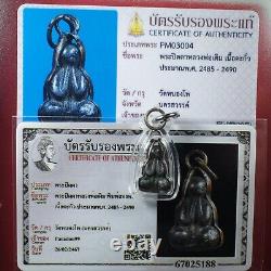 Phra Pidta Luang Phor Derm Wat NongPo BE. 2485, thai buddha amulet. Card. #10