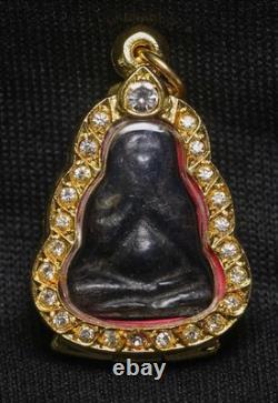 Phra Pidta Luang Pu Iam, Wat Saphan Sung, Thai Amulet Buddha Holy Pendant
