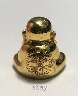 Phra Pidta PumPui LP Koon BE. 2556 Thai Talisman Amulet Buddha Gold Case K354