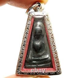 Phra Pong Supan Makasit Leklai Thai Magic Metal Buddha Protection Amulet Pendant