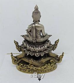 Phra Puttha Baramee Mini Statue Bronze LP Nen Kaew Thai Buddha Amulet luck Bucha