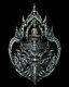 Phra Rahu Phra Phut Chi Nin Thon Rit Amulet Thai Buddha, Magic Powerful, silver