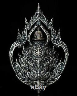 Phra Rahu Phra Phut Chi Nin Thon Rit Amulet Thai Buddha, Magic Powerful, silver