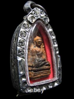 Phra Rod Kru Mahawan Ancient Clay Buddha Amulet Thai Benjapakee Talisman