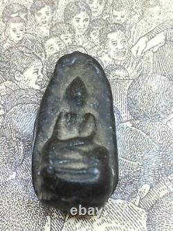 Phra Rood genuine Kruba Khao Pi Monk Thai Old Temple Buddha-Amulet Rara! Amulet
