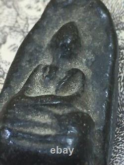 Phra Rood genuine Kruba Khao Pi Monk Thai Old Temple Buddha-Amulet Rara! Amulet