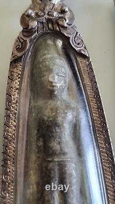 Phra Ruang Pird Lok Nuer Din Kru Kamphang Phet Buddha 3-400 yr Thai Amulet