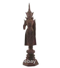 Phra Sayam Thewathirat Brass Statue Thai Buddha Image Amulet Rare Magic Protect
