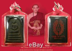 Phra Sd Paya-yiew-dam Kruba Boonchum 2557 Ebony Buddha Thai Amulet