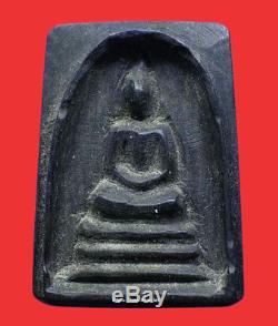 Phra Sd Paya-yiew-dam Kruba Boonchum 2557 Ebony Very Rare Buddha Thai Amulet