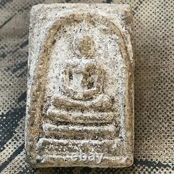 Phra Somdej Bang Khunphrom, over 160 yr old Thai Buddha Amulet Gold Micron Case