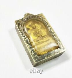 Phra Somdej Buddha LP Toh Thai Magic Antique Case Protection Power Amulet Old