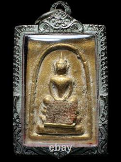 Phra Somdej Buddha Takrut Base LP Kuai Portrait Yantra Unique Buddhist Pendant