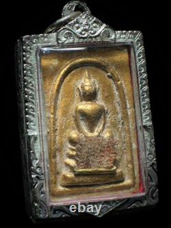 Phra Somdej Buddha Takrut Base LP Kuai Portrait Yantra Unique Buddhist Pendant