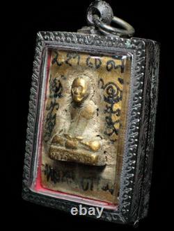 Phra Somdej Buddha Takrut Base LP Kuai Portrait Yantra Unique Buddhist Pendant