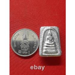 Phra Somdej Leklai Silver Mercury Sacred Magic Thai Buddha Amulet Luang Pu Lamai