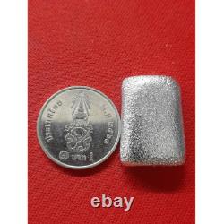 Phra Somdej Leklai Silver Mercury Sacred Magic Thai Buddha Amulet Luang Pu Lamai