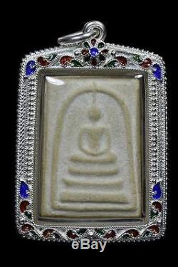 Phra Somdej Lp Toh Wat Rakang Buddha Thai Original Amulet Real Silver case