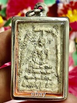 Phra Somdej Pim Yai Lp Toh Wat Rakang Silver Case Thai Buddha Amulet Charm K865