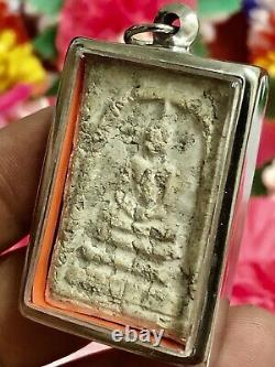Phra Somdej Pim Yai Lp Toh Wat Rakang Silver Case Thai Buddha Amulet Charm K865