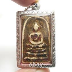 Phra Somdej Red Stone Takrut Blessed 1967 Wat Rakang Thai Buddha Amulet Pendant