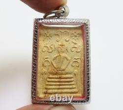 Phra Somdej Wat Chalermphrakiat Pendant 2 Bless 1900 Thai Buddha Miracle Amulet