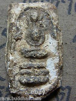 Phra Somdej, Wat Ket Chaiyo, Angthong, 3 based mold 160yr Thai Buddha amulet RARE