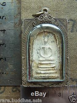 Phra Somdej, Wat Ket Chaiyo, Angthong, 5 based mold 160yr Thai Buddha amulet