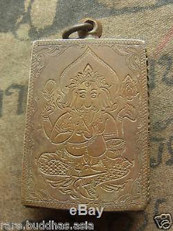 Phra Somdej, Wat Ket Chaiyo, Angthong, 7 based mold 160yr rare Thai Buddha amulet