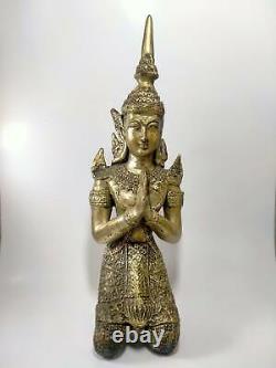 Phra THAI buddha Male angel JUMBO old Amulet temple buddhist talisman RARE A+