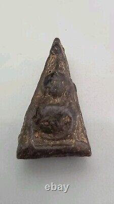 Phra Wat Nang Phaya Phitsanulok, Earthen base Thai Buddha, Antique silver Case