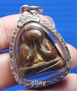 Phra pidta, Thai, Buddha, LP Kaew, Rare, Pendant, Amulet, blessed, wat, Powerful, Talisman