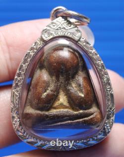 Phra pidta, Thai, Buddha, LP Kaew, Rare, Pendant, Amulet, blessed, wat, Powerful, Talisman