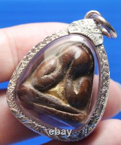 Phra pidta, Thai, Buddha, LP Kaew, Rare, Pendant, Amulet, blessed, wat, Powerful, Talisman