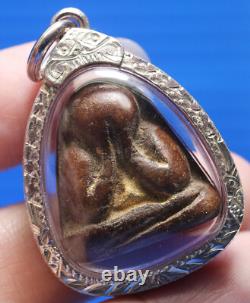 Phra pidta, Thai, Buddha, LP Kaew, Rare, Pendant, Amulet, blessed, wat, Powerful, Talisman