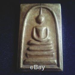 Phra somdaj wat Rakang ginuine rare thai brass Amulet Buddha, the holy material