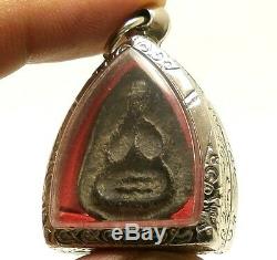 Pidta Close Eyes Buddha Lp Boon Thai Amulet Super Strong Life Protection Pendant
