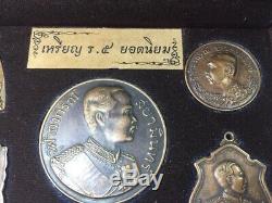 Popular Coin King RAMA 5 Thai Amulets Buddha Antiques Collect Old & Rare 1 Set