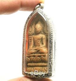 Powerful Buddha Shinaraj Dharma Thai Antique Amulet Success Wealth Rich Pendant