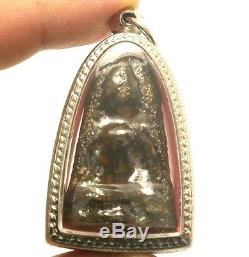 Powerful Lord Buddha Nadoon Lucky Rich Money Success Thai Antique Amulet Pendant