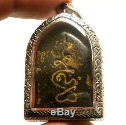 Powerful Lp Boon Buddha In Enlighten Shield Magic Jindamanee Thai Amulet Pendant