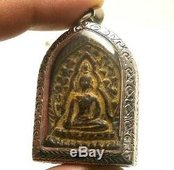 Powerful Lp Boon Buddha In Enlighten Shield Magic Jindamanee Thai Amulet Pendant