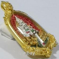 Preventive Thai amulet Buddha talisman Wessuwan Coin Vessavana AJ LP Nikhom 3